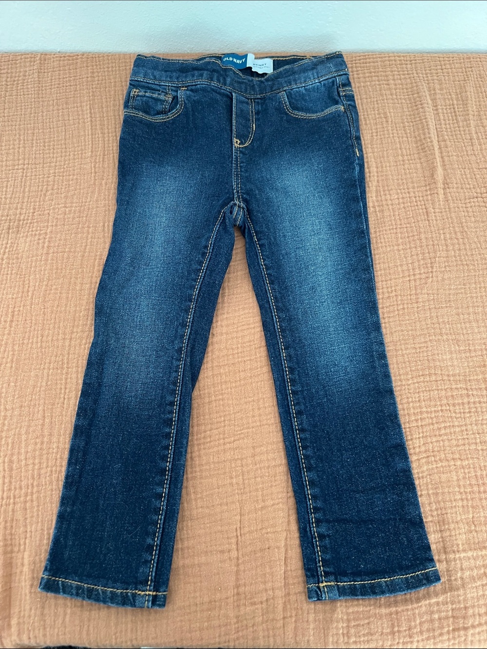 Old Navy Girls' Dark Blue Straight-Leg Jeans